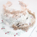 Yarn Lace Headband Flower Luxury Hair Accessories Korean Handmade Princess Hairband Sweet For Women Girls Gift Party